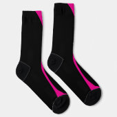 Chaussette Vagues simples 2 en Magenta et noir (Droite)