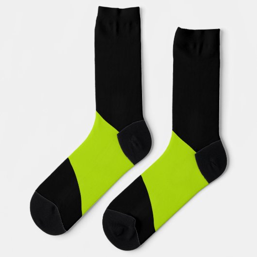 Chaussette Vagues simples en vert citron (Gauche)