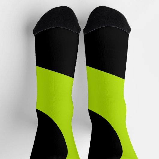 Chaussette Vagues simples en vert citron (Haut)