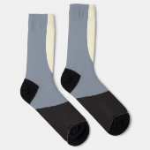 Chaussette Vagues simples - Noir, Gris et Crème (Droite)