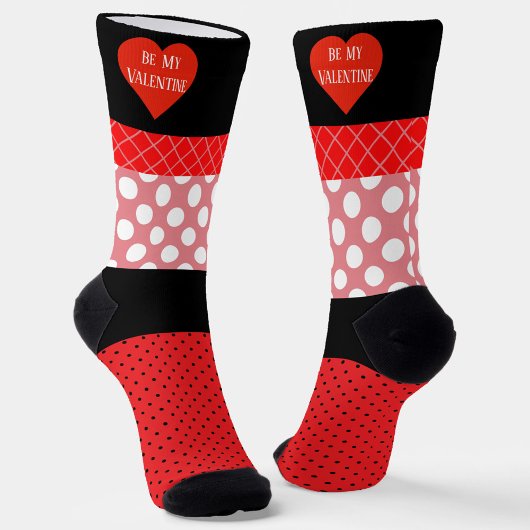 Chaussette Valentine Crazy Motif All-Over-Print Socks