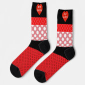 Chaussette Valentine Crazy Motif All-Over-Print Socks (Gauche)