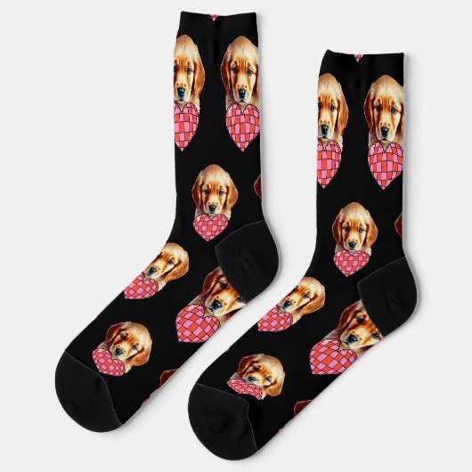 Chaussette Valentine Golden Retriever (Gauche)
