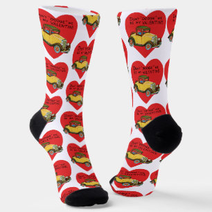 Chaussette Valentine Rétro, Ne Me Esquive Pas, Sois Mon Valen