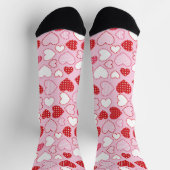Chaussette Valentines coeurs chaussettes motifs (Haut)