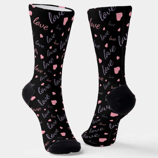 Chaussette Valentines In Typo Graphed Love (Angulaire)