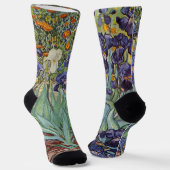 Chaussette Van Gogh Irises Peinture impressionniste (Angulaire)