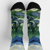 Chaussette Van Gogh La peinture paysagère des oliviers (Haut)