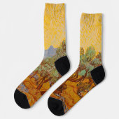 Chaussette Van Gogh Olive Trees Soleil Jaune Ciel (Gauche)