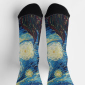 Chaussette Van Gogh Starry Classic Nuit Impressionnisme Art (Haut)