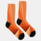 Chaussette Vanille rouge orange Abstraite moderne Fractale gr (Droite)