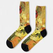 Chaussette Vase japonaise, Rose, Anémones par Vincent van Gog (Gauche)