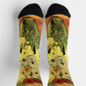 Chaussette Vase japonaise, Rose, Anémones par Vincent van Gog (Haut)