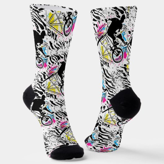 Chaussette Vélo Bmx - Chaussettes Bmx Freestyle - Chaussettes (Angulaire)