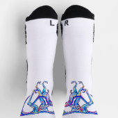 Chaussette Velociraptor Raptors Dinosaur Crew Chaussettes (Haut)