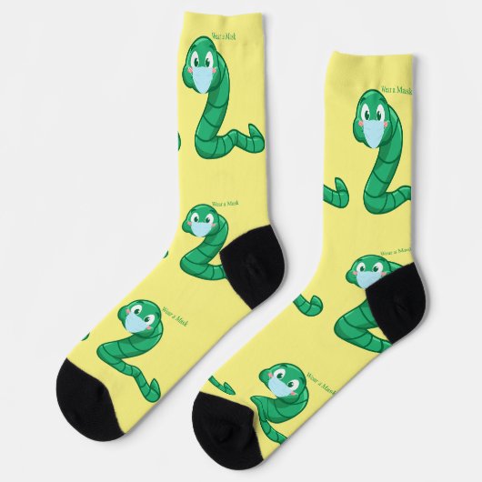 Chaussette Ver Kawaii Worm Thunder_Cove (Gauche)