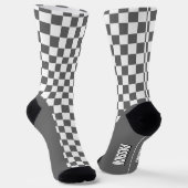 Chaussette Vérification de course gris et blanc (Angulaire)
