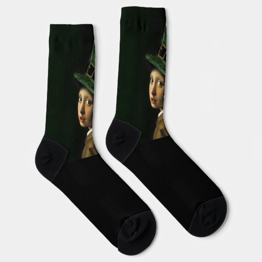 Chaussette Vermeer Pearl Écouter Clover St Patrick's Day (Droite)