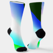 Chaussette Vert bleu arc-en-ciel texture abstraite motif art (Angulaire)