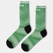 Chaussette Vert clair | Nom personnalisé (Gauche)