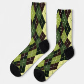 Chaussette Vert et noir Argyle (Gauche)