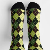 Chaussette Vert et noir Argyle (Haut)