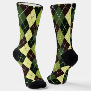 Chaussette Vert et noir Argyle