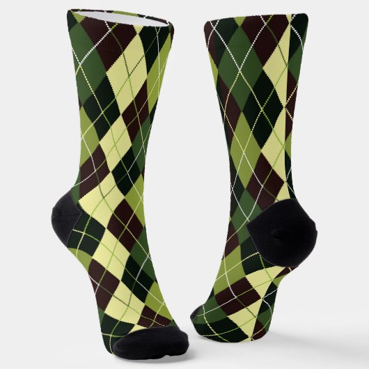 Chaussette Vert et noir Argyle (Angulaire)