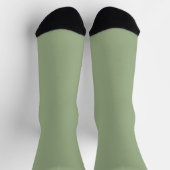 Chaussette Vert Sage moderne Couleur uni (Haut)