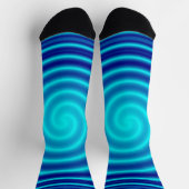 Chaussette Vertigo bleu spirale (Haut)