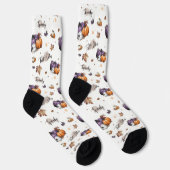 Chaussette Vibes d'automne Motif sans couture (Droite)