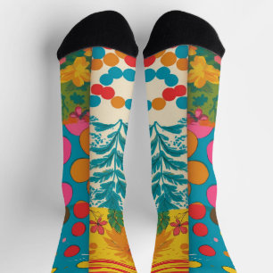 Chaussette Vibes Groovy 70s Motif Rétro