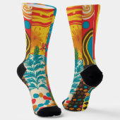 Chaussette Vibes Groovy 70s Motif Rétro (Angulaire)