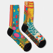 Chaussette Vibes Groovy 70s Motif Rétro (Droite)