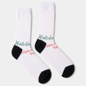 Chaussette Vibes rouges Noël ajouter nom de famille date b (Droite)