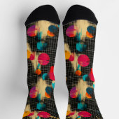 Chaussette Vibrant Abstrait couleur brosse Motif (Haut)