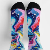 Chaussette Vibrant Colorful Swirl Abstraction (Haut)