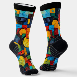 Chaussette Vibrant Dreams Geometry – Bold Modern Abstract Art