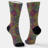 Chaussette Vibrant knee-high socks featuring a colorful (Angulaire)