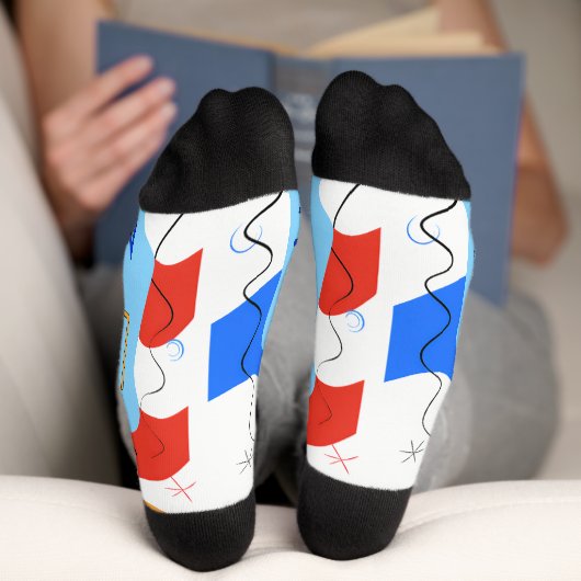 Chaussette Vibrant "Less Is More" Abstract Graphic (Fond)