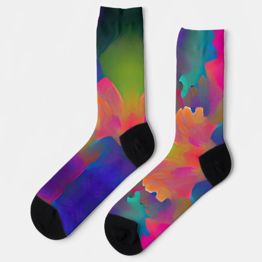 Chaussette Vibrant multicolore belle fuchsia jaune violet (Gauche)