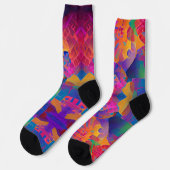 Chaussette Vibrant multicolore belle fuchsia jaune violet (Gauche)