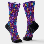 Chaussette Vibrant socks with a kaleidoscope design  (Angulaire)