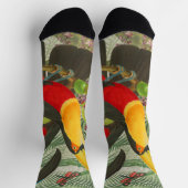 Chaussette Vibrant Tropical Toucan Birds Art Exotic Jungle (Haut)