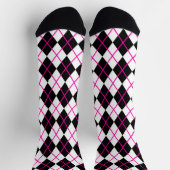 Chaussette Vichy rose et noir Argyle Diamant (Haut)