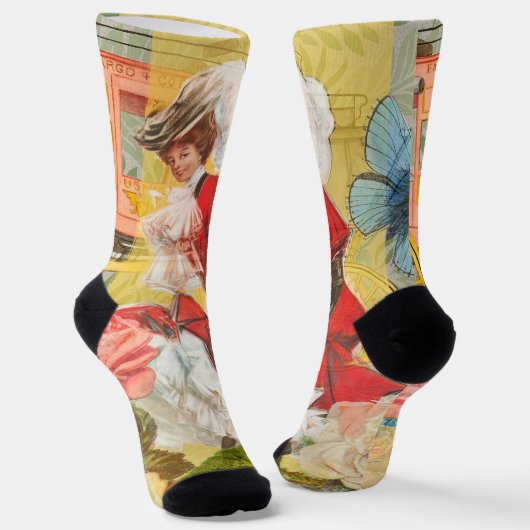 Chaussette Victorian Lady Woman Fun Carriage (Angulaire)
