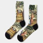 Chaussette VIGNE ANTIQUE RÉCOLTE MÉDIÉVALE Miniature (Gauche)