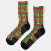 Chaussette Vilain pull motif sonnettes Joyeux fils Xmas (Gauche)