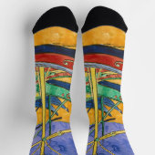 Chaussette Vincent van Gogh - Bateaux de pêche sur la plage (Haut)