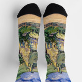Chaussette Vincent Van Gogh - Chalets de chaume à Cordeville (Haut)